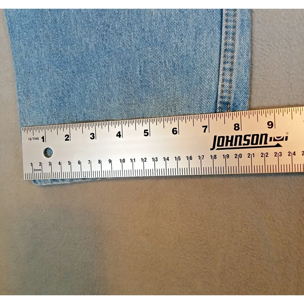 Levis 505 Jeans Mens 34x29 Blue Medium Wash Straight Denim Pants Logo Patches